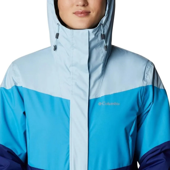 Columbia Women's Tipton Peak Ii Insulated Hooded Jacket - Spring Blue NWT - Picture 4 of 8